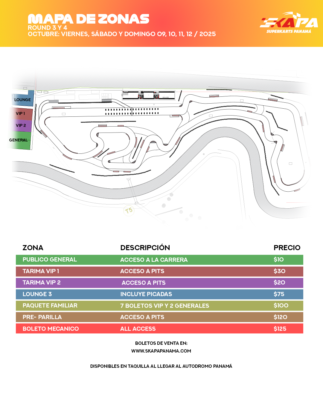 Tiquetera Skapa National Series Round 3 & 4 Giro Antihorario