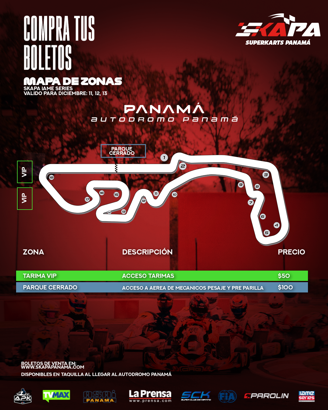 Tiquetera IAME Panamerican Championship Panamá 2026
