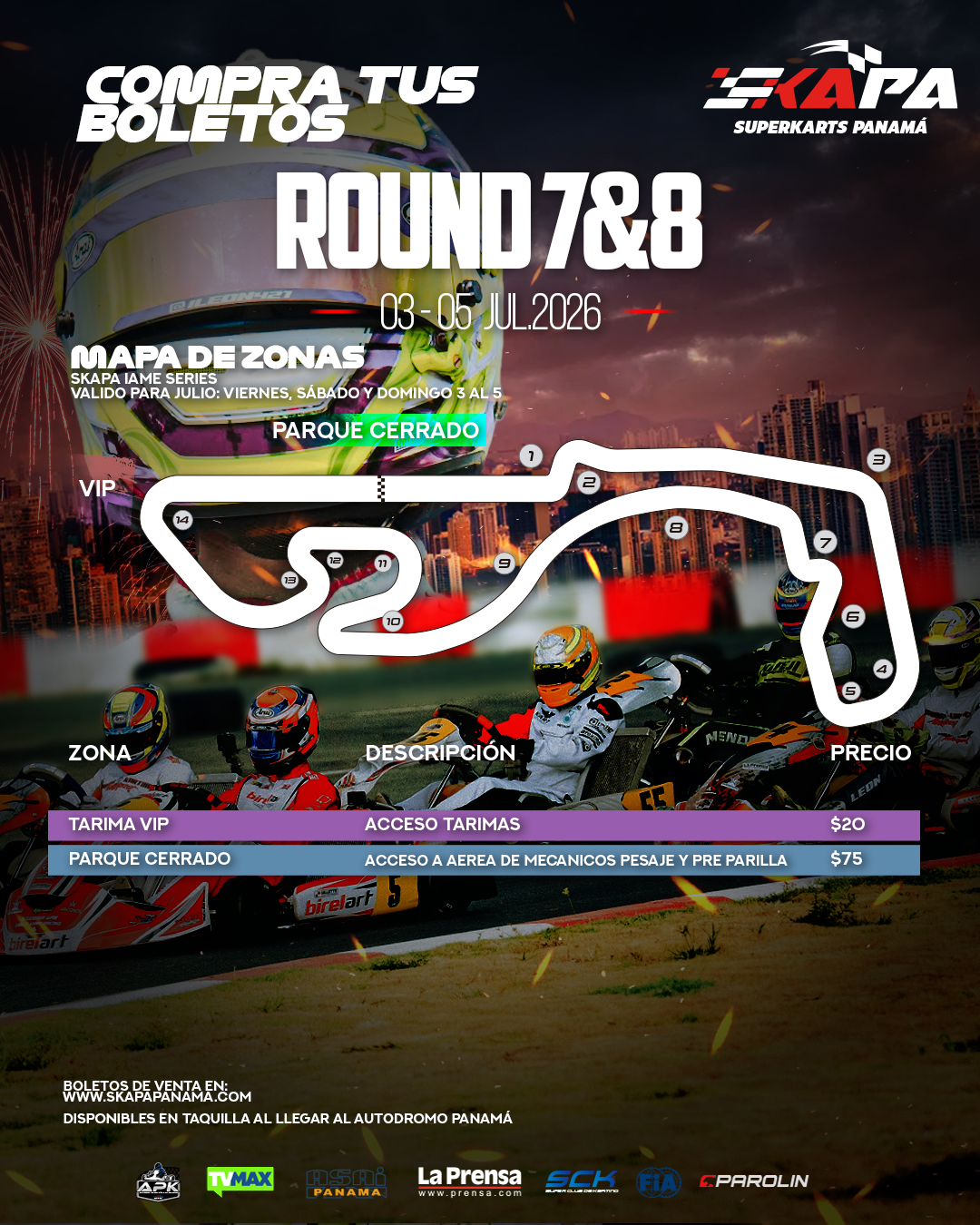Tiquetera IAME SERIES ROUND 7 & 8