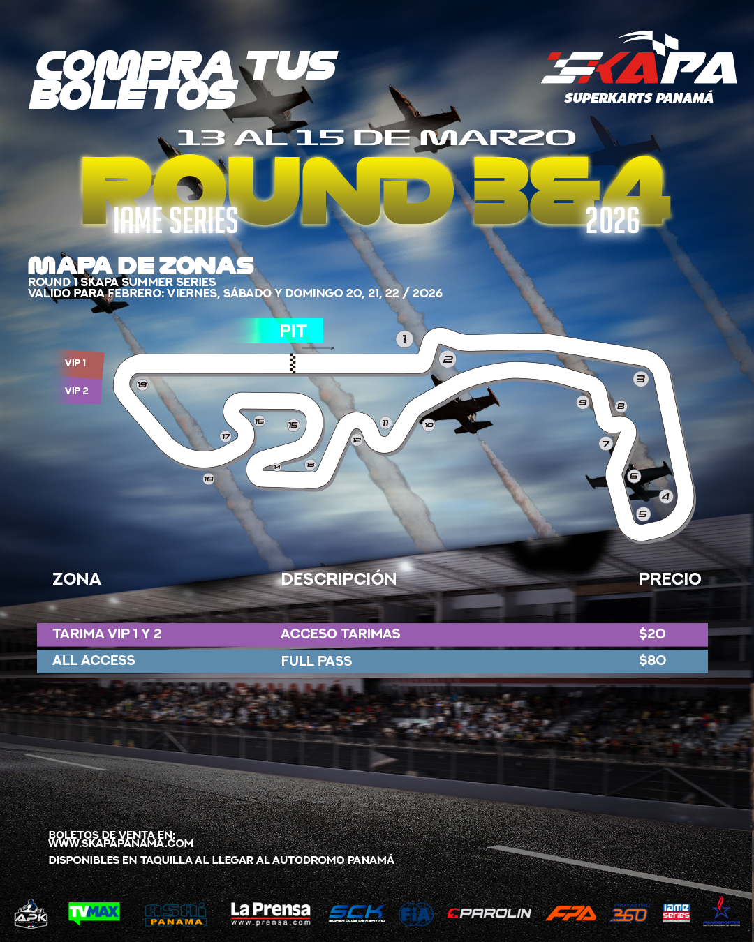 Tiquetera IAME Series Round 3 y 4